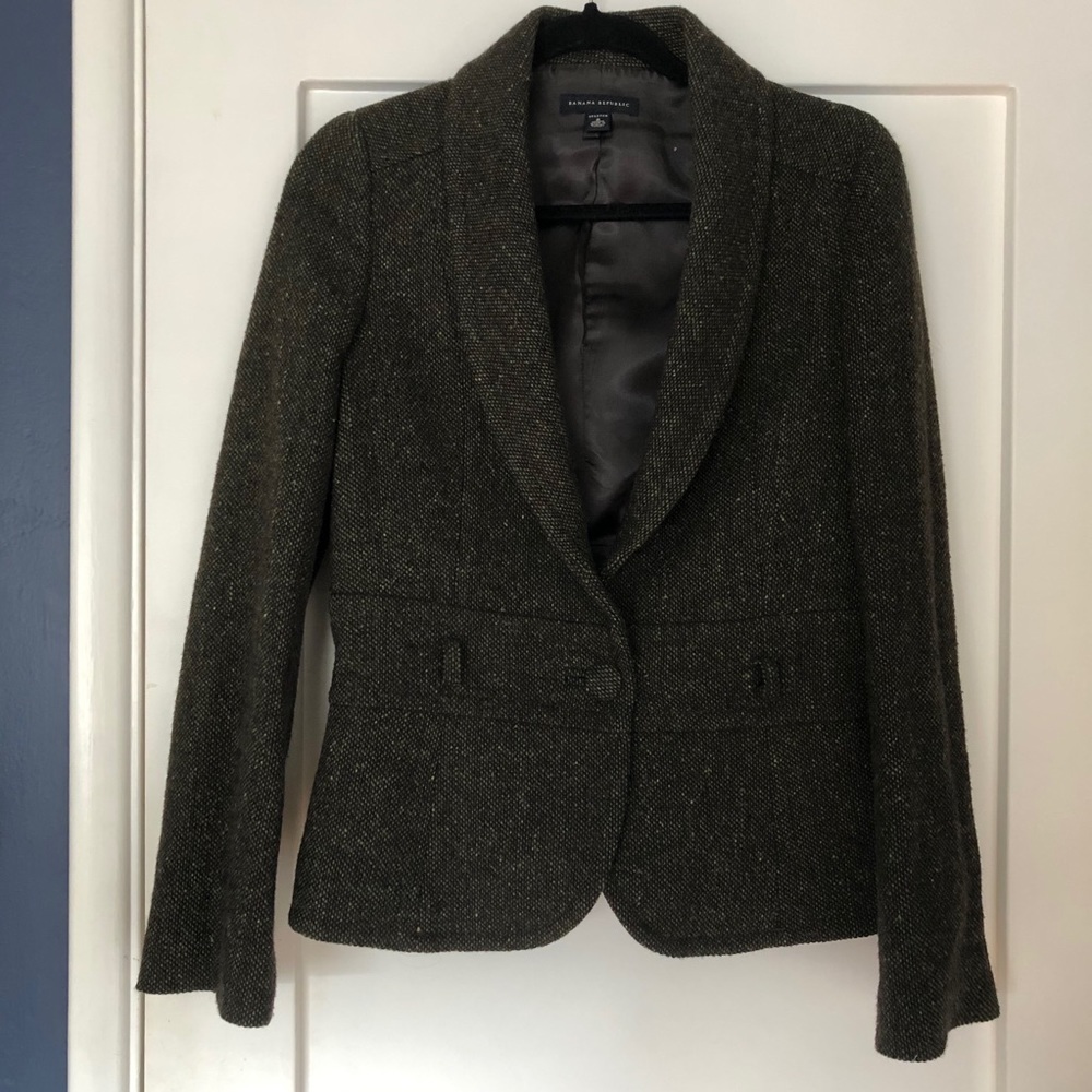 Green Banana Republic Wool Blazer
